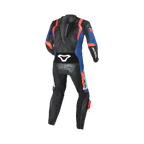 Macna Varshall 1pc Bianco/Rosso/Blu tuta moto intera in pelle CE Classe AA uomo, vista retro