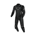 Macna Varshall 2pc Nero tuta moto divisibile in pelle CE Classe AA uomo, vista fronte