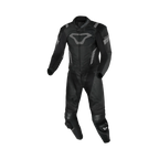 Macna Varshall 2pc Nero tuta moto divisibile in pelle CE Classe AA uomo, vista fronte