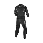 Macna Varshall 2pc Nero tuta moto divisibile in pelle CE Classe AA uomo, vista retro