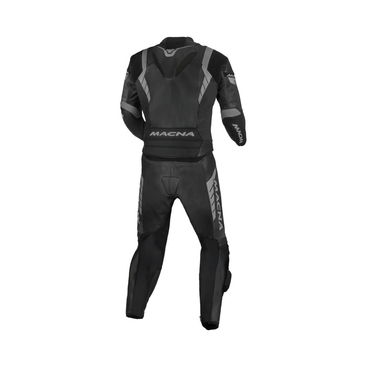 Macna Varshall 2pc Nero tuta moto divisibile in pelle CE Classe AA uomo, vista retro