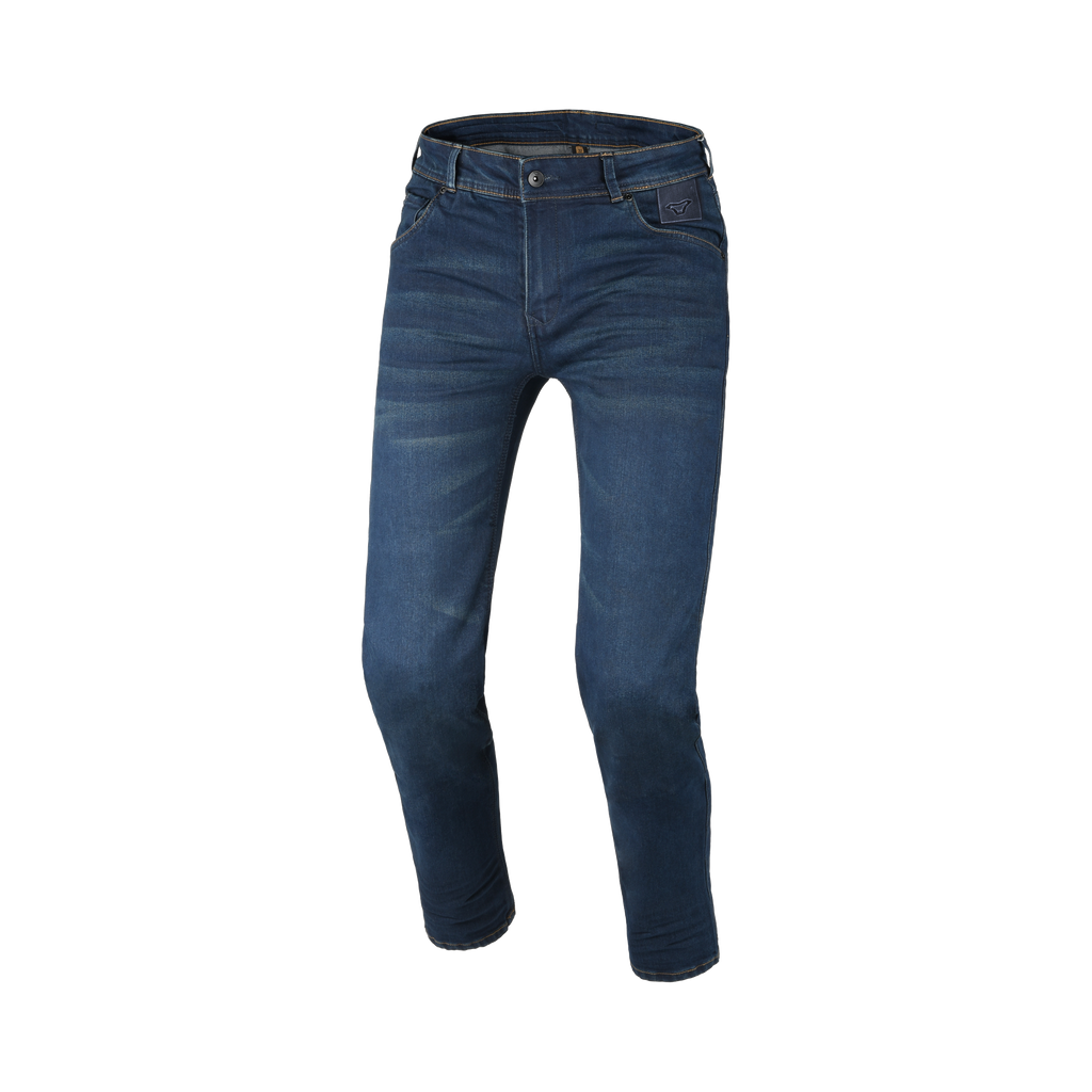 Macna Vinton 165.4051.555 jeans moto blu scuro, vista tre quarti anteriore