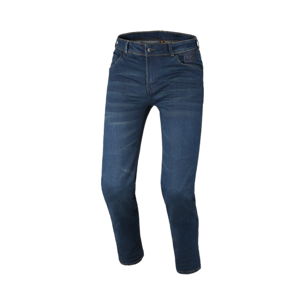 Macna Vinton 165.4051.555 jeans moto blu scuro, vista tre quarti anteriore