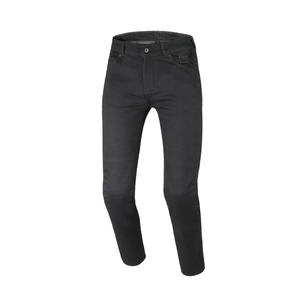Macna Vinton 165.4051.101 jeans moto neri COVEC, vista tre quarti anteriore