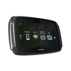 Menu di connessione del TomTom Rider 550 con Bluetooth, Wi-Fi, aggiornamenti e mappe