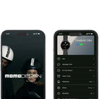 App per il telefono abbinata al Momo Design Zero: schermate con quadranti, sveglia e vibrazione