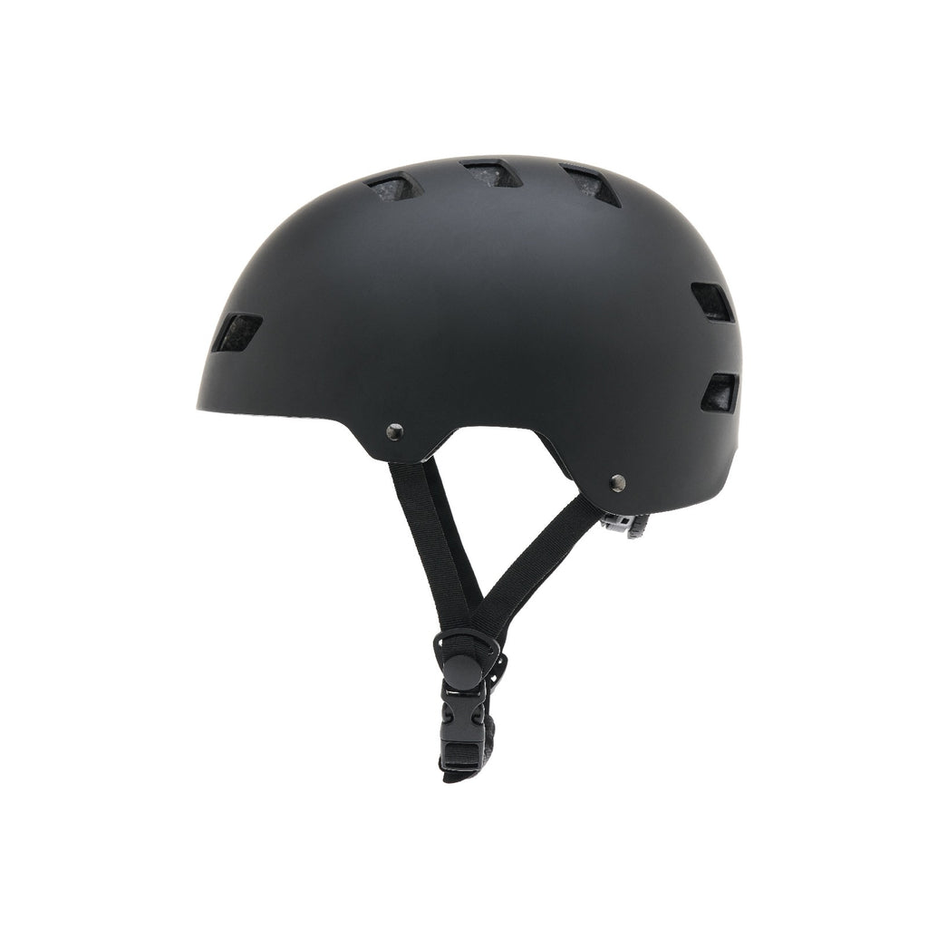 Newrban Casco Bici e Monopattino Adulto NEWMHELMETLK: vista laterale del casco nero