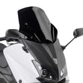 Parabrezza basso Kappa KD2013B nero lucido 46x48 cm montato su Yamaha T-Max 530, foto ufficiale Kappa