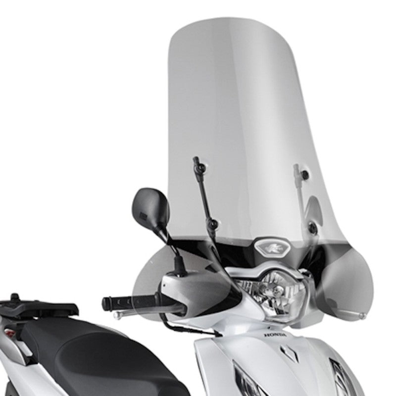 Parabrezza Kappa 1117AK trasparente 72x71 cm montato su Honda SH 125i
