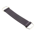 Cinghietta elastica ferma batteria originale Piaggio 090854, gomma nera rigata con due ganci metallici annegati alle estremità