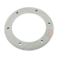 Guarnizione clacson grigia originale Piaggio 092648 in gomma, anello Ø 54/76 mm a sei fori, vista dall'alto