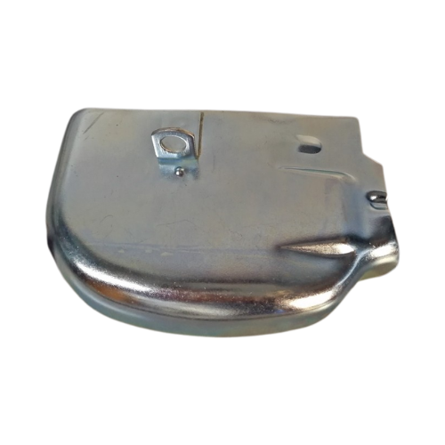 Coperchio supporto cambio con particolari incorporati originale Piaggio 138865, lamierato d'acciaio stampato e zincato con nervatura e asola, per Vespa PX 125, 150 e 200 E