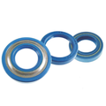 Kit serie paraoli motore originale Piaggio 154819 per Vespa PK 50 e 125 e Ape 50 - tre anelli di tenuta blu di diametro diverso per albero motore e mozzo posteriore