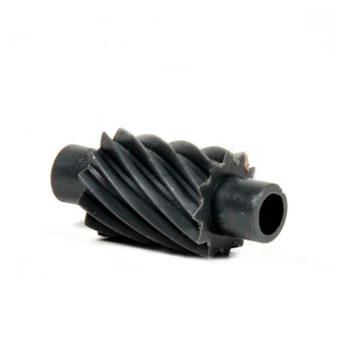 Rocchetto contachilometri originale Piaggio 177508 in plastica nera con dentatura elicoidale a 12 denti