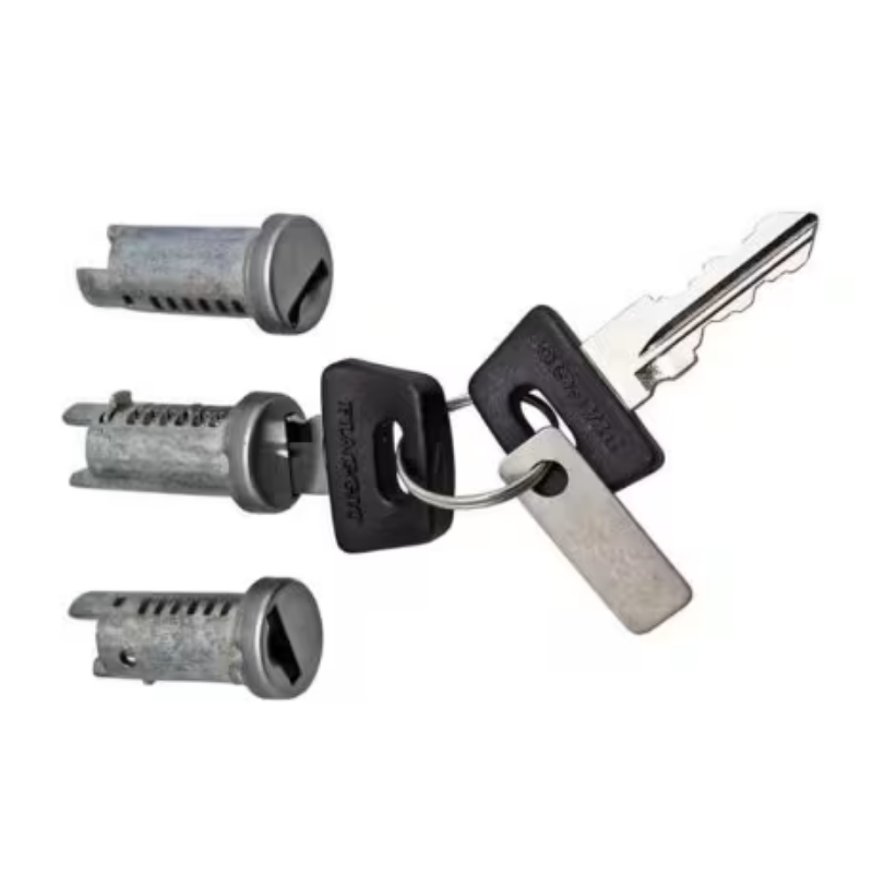 Kit 3 cilindretti serratura originale Piaggio 1792925 con 2 chiavi e piastrina numerata, per Vespa PX e scooter Piaggio