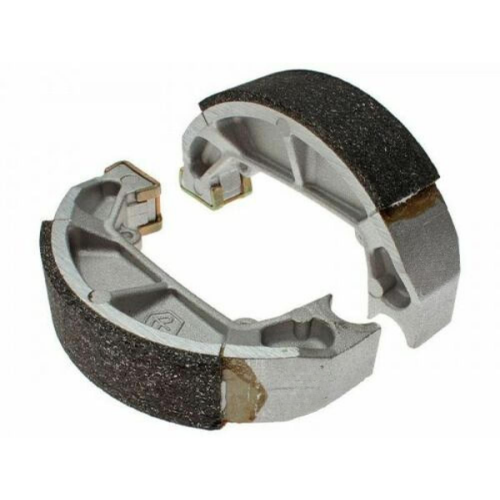 Coppia ganasce freno posteriore originali Piaggio 2691855 in lega leggera con ferodo scuro, tamburo 110x25 mm, per NRG, Typhoon 50, Gilera Storm e Zip
