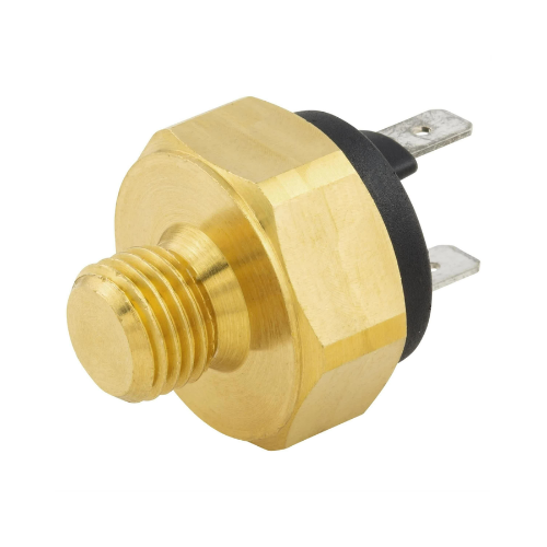 Termointerruttore radiatore originale Piaggio 293301 in ottone con due faston e cappuccio nero, taratura 88/81, per Piaggio Hexagon e Gilera Runner