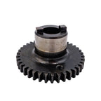 Ingranaggio Piaggio 499020 visto di lato: mozzo con due innesti di trascinamento e dentatura cilindrica, ricambio originale per Piaggio Scatto 50 1992-1993