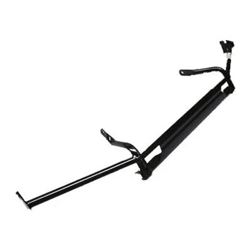 Protezione radiatore anteriore originale Piaggio 5290787Z03000 per Porter: struttura tubolare in acciaio verniciato nero con traversa, due staffe sagomate e puntone diagonale