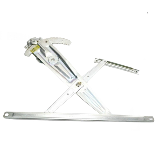 Alzavetro manuale anteriore sinistro originale Piaggio 56581R per Porter e Quargo - gruppo completo con settore dentato, bracci a forbice e guida inferiore