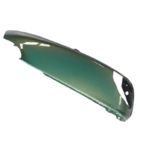 Fiancata superiore posteriore sinistra originale Piaggio 57556450V3 verde giada 386 per X9 125, 125 SL, 180 Amalfi e 250 - vista esterna verniciata con apertura per il fanale