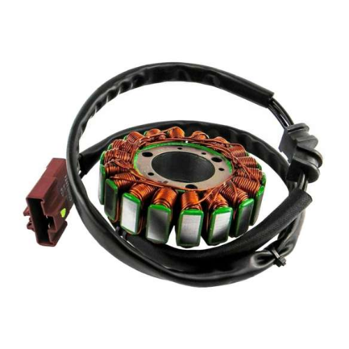 Statore completo Piaggio 58080R 18 poli con cablaggio, sensore di fase e connettore – ricambio originale per Beverly 400-500, X9 500, Nexus 500, Atlantic e Scarabeo