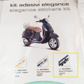 Kit adesivi Elegance originale Piaggio 606079M0003 per Vespa GTS: scheda colori con la variante antracite/nero evidenziata