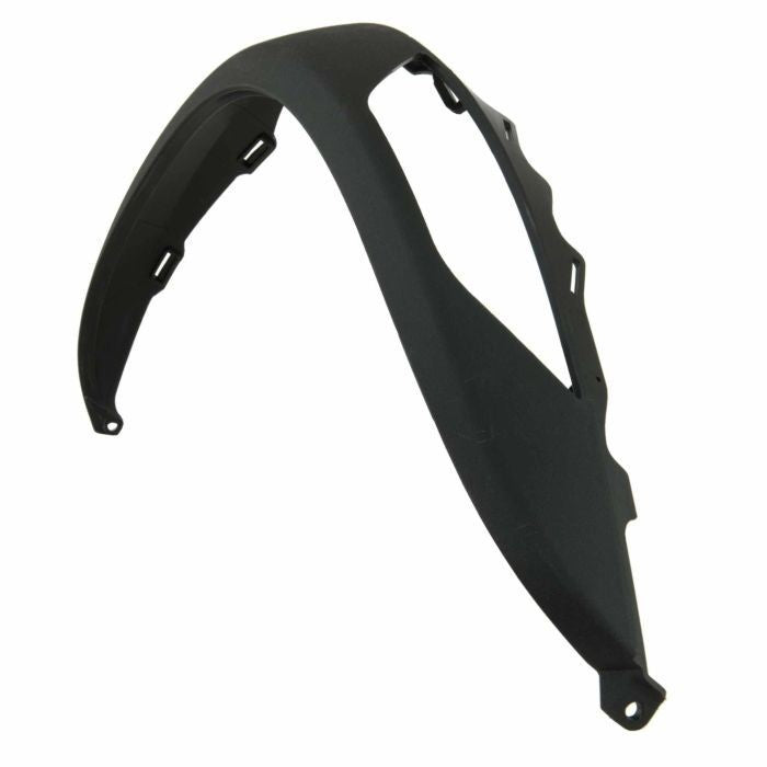 Passaruota anteriore destro Piaggio 624436000C per MP3: copertura ad arco in plastica nera testurizzata con asole e occhielli di aggancio