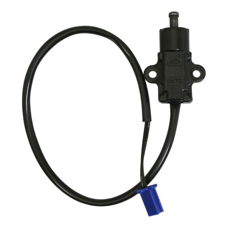 Interruttore cavalletto Piaggio 639542, corpo nero con cavo e connettore
