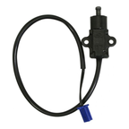 Interruttore cavalletto Piaggio 639542, corpo nero con cavo e connettore