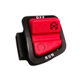 Deviatore arresto motore originale Piaggio 642671 per Beverly 300 ie ABS E4 e Fly 125 - bilanciere rosso RUN/OFF su cornice nera con connettore integrato