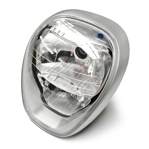Faro anteriore completo originale Piaggio 642894 con cornice satinata per Beverly 125, 300 e 350