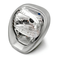 Faro anteriore completo originale Piaggio 642894 con cornice satinata per Beverly 125, 300 e 350