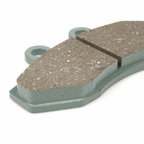 Pastiglia freno Piaggio 647078, dettaglio del materiale d'attrito e del supporto metallico