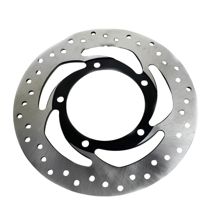 Piaggio 667032 disco freno posteriore Ø240 mm forato con mozzo nero, vista frontale