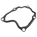 Guarnizione coperchio testa originale Piaggio 829536 in gomma nera, vista di tre quarti con il cordolo di tenuta continuo e i cinque fori di fissaggio – Beverly, MP3, X9, Vespa GTS e GTV