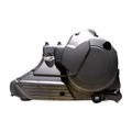 Coperchio lato volano Piaggio 8329915 per Gilera GP 800 e Aprilia SRV 850, lato esterno in alluminio grigio con nervature