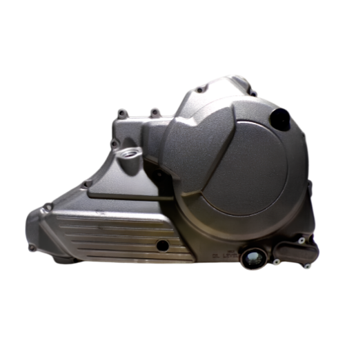 Coperchio lato volano Piaggio 8329915 per Gilera GP 800 e Aprilia SRV 850, lato esterno in alluminio grigio con nervature