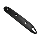 Protezione marmitta Piaggio 833910 in alluminio nero, vista d'insieme del profilo da 548 mm