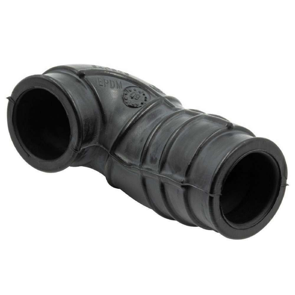 Tubo testa-termostato Piaggio 840826 in gomma EPDM nera, con marcatura EPDM stampata sul corpo