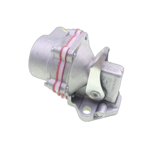 Pompa AC gasolio Piaggio 850055 per Quargo, vista laterale con leva di comando e flangia