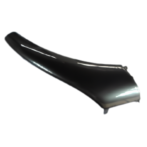 Scocca fiancata posteriore sinistra originale Piaggio 916407 nero viola PM9/1 per Piaggio Free 50 - vista esterna verniciata lucida con riflesso violaceo