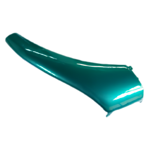 Scocca fiancata posteriore sinistra originale Piaggio 916421 verde 172 per Piaggio Free 50 - vista esterna verniciata in verde acqua metallizzato