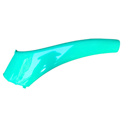 Scocca fiancata posteriore sinistra originale Piaggio 916469 verde 312 per Piaggio Free 50 - vista esterna verniciata in verde acqua brillante