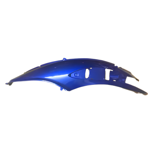 Fiancata posteriore sinistra originale Piaggio CM00870150D1 blu cobalto 251 per Beverly 125 e 200 - vista esterna verniciata con feritoie e sedi di fissaggio