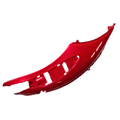 Fiancata posteriore sinistra originale Piaggio CM00870150R8 rosso Saturno 996 per Beverly 125 e 200 - vista esterna verniciata con feritoie e sedi di fissaggio