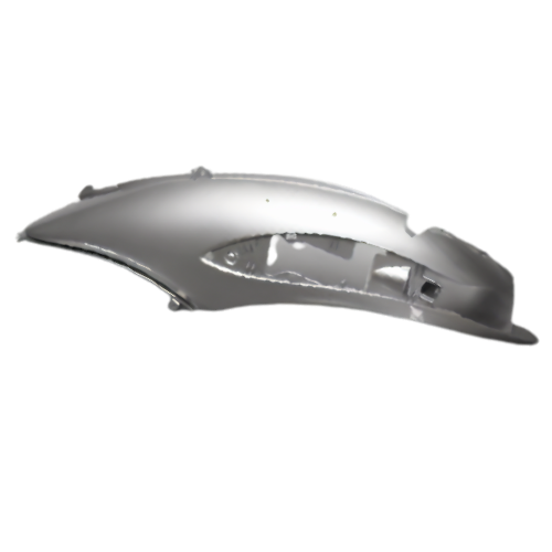 Fiancata posteriore destra originale Piaggio CM00870250A7 grigio platino 686 per Beverly 125 e 200 - pannello verniciato con aperture e sedi di fissaggio