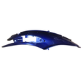 Fiancata posteriore destra originale Piaggio CM00870250D1 blu cobalto 251 per Beverly 125 e 200 - pannello verniciato con aperture e sedi di fissaggio