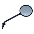 Specchio retrovisore destro originale Piaggio CM020421 nero per Liberty iGet Sport 50, 125 e 150: calotta tonda, vetro convesso, stelo curvo e perno filettato