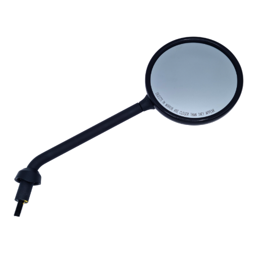 Specchio retrovisore destro originale Piaggio CM020421 nero per Liberty iGet Sport 50, 125 e 150: calotta tonda, vetro convesso, stelo curvo e perno filettato